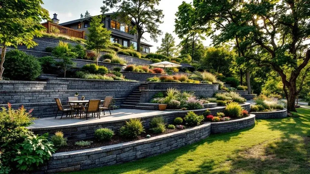 How Retaining Walls Maximize Usable Space on Sloped Lots