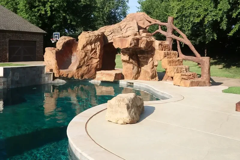 Custom stone swimming pool grotto Custom stone swimming pool grotto
